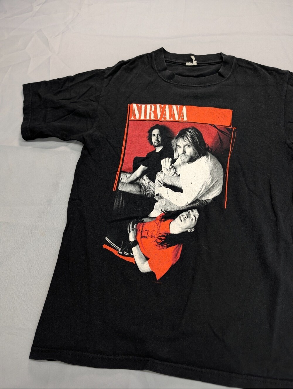 Kurt Cobain Nirvana Graphic T-Shirt Black Small Band Tee
